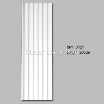 Pi bon vann PU Fluted Pilaster Kolòn